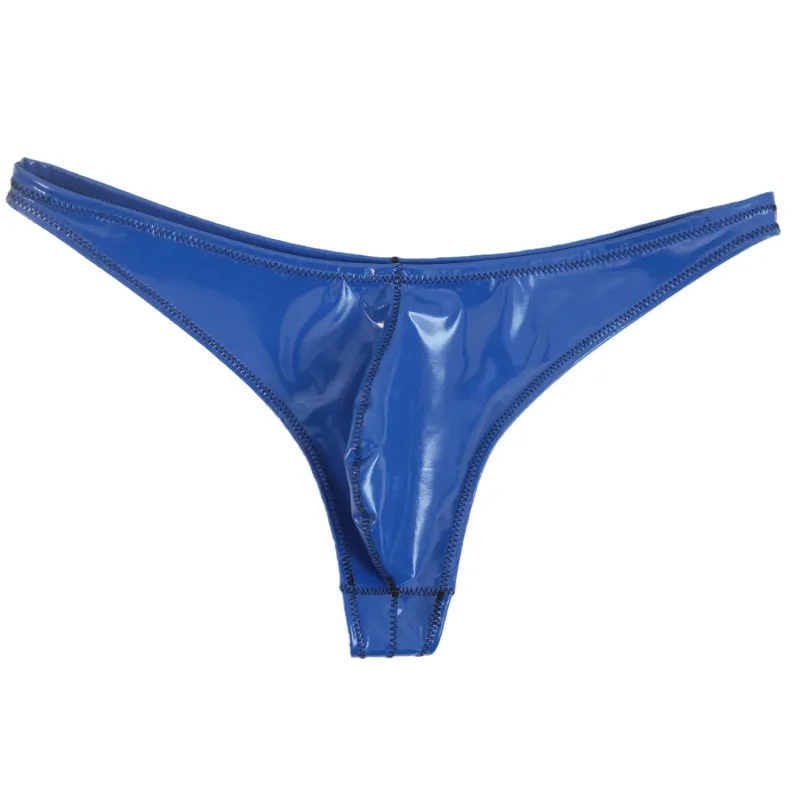 Sexy Männer Plus Größe Latex PVC Shiny Hot Short Convex U Pouch G-string Mode Unterwäsche Strumpfhosen Wäsche PU Bühne briefs