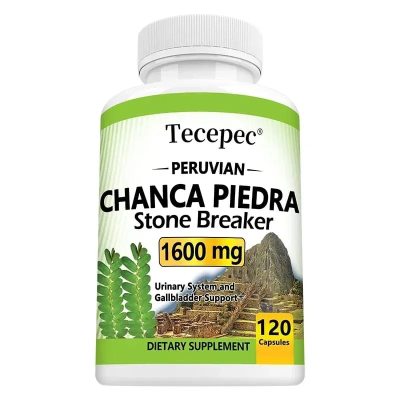Chanca Piedra 1600 Mg - Kidney Stone Crusher Urinary Tract Support Liver Health Promote Metabolism Non-GMO 120 Capsules