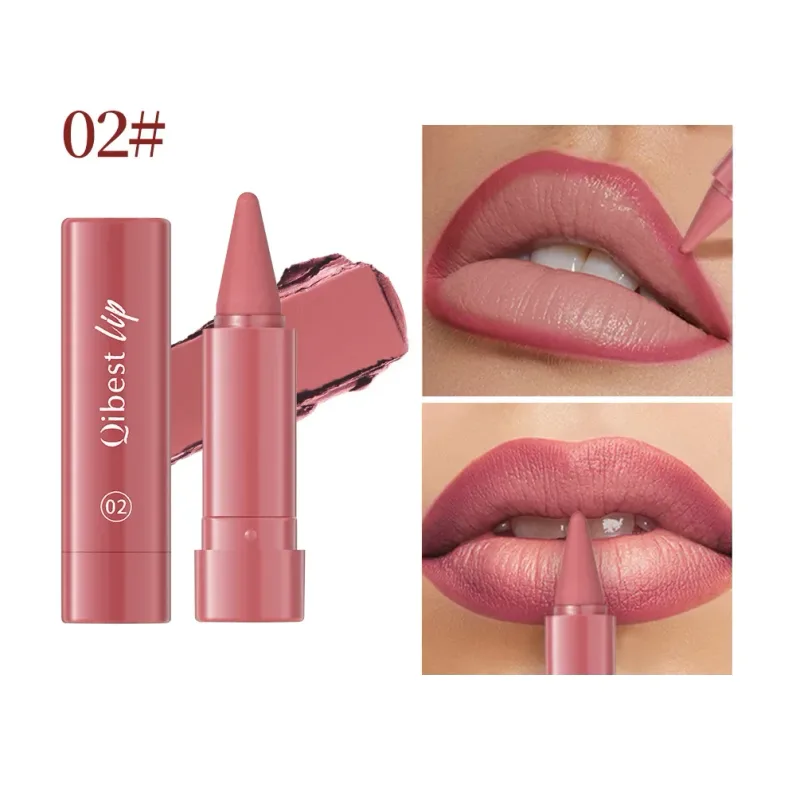 Matte Lipstick Pen Gradient Lip Liner Red Brown Velvet Contouring Pencil Lasting Waterproof Stick Sexy Women Makeup Lipliner — image 10