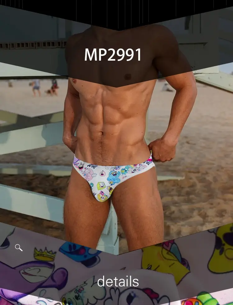 3PCS Hot Sale Modal Graffiti Printed Sexy Man Brief Underwear Men Underpant Quick Dry Slip Panties Jockstrap Men's Briefs Gaysex — image 4