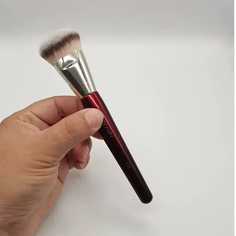 1pc 101 Contoured Foundation Makeup brushes Angled Liquid Base Concealer Make up brushes Red wood handle cosmetic tools 506