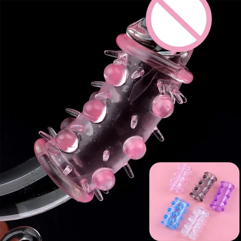 Adjustable Big Cock Ring Reusable Silicone Long Condom Penis Sleeve Delay Ejaculation Time Lasting Sex Toys for Men — image 1