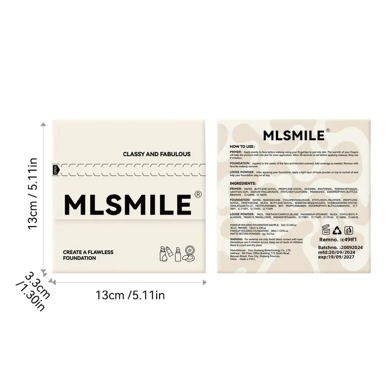 Professional Makeup Set For Flawless Base Oil Control Loose Powder Matte Primer Liquid Foundation Concealer Moisturizing Gift