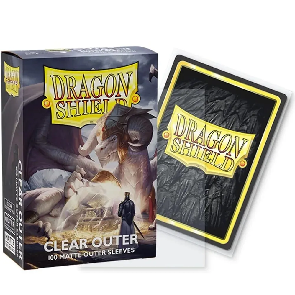 Clear Outer 100 Pcs Matte Dragon Shield: Outer Sleeves Are Smooth & Tough - Compatible with Magic PKM Cards Protector Cover — image 3