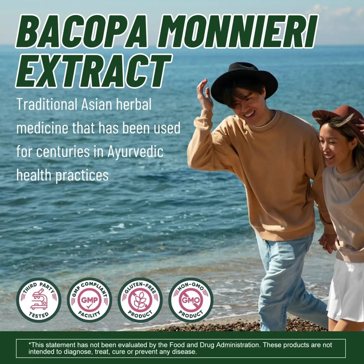 Bacopa Monnieri Extract - Helps Clear Thinking and Improves Memory Delay Skin AgingSupplements — image 3