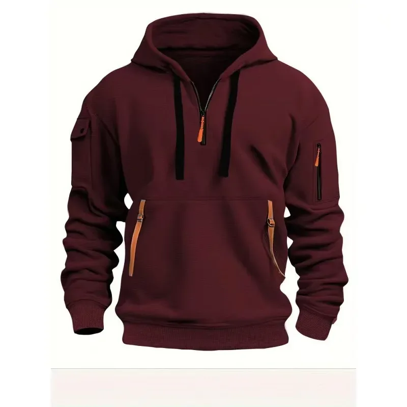 Customized DIY Printed Hoodies for Men and Women, Loose Casual Sportswear with Zipper, Long Sleeved Hoodies with Multiple Pocket — image 9