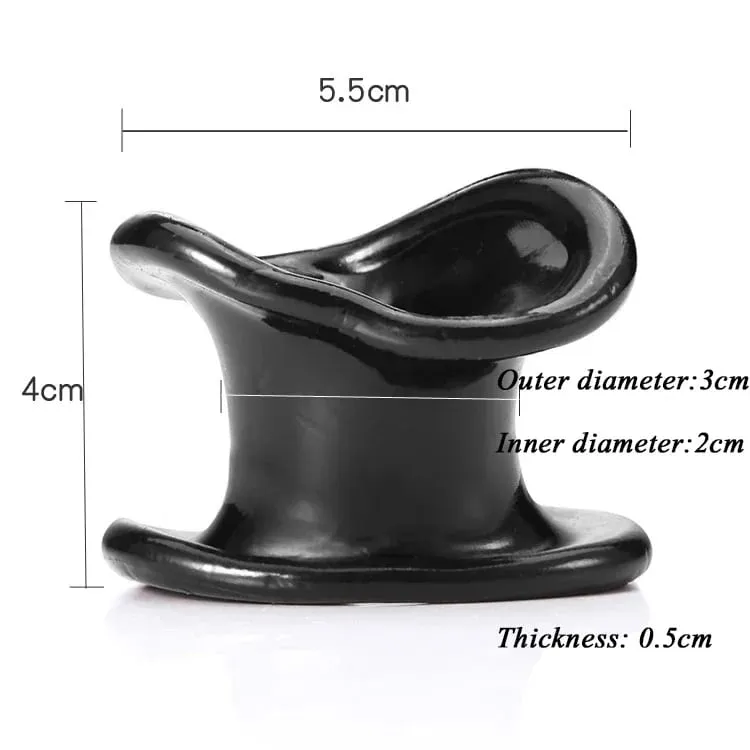 Male Silicone Ball Stretcher Scrotum Testicle BDSM Bondage Time Delay Sleeve Cock Penis Rings Adult Chastity Slave Sex Toys Men — image 4