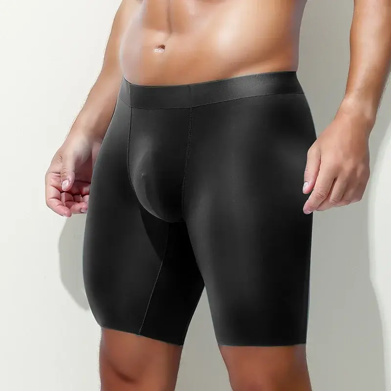 Modal Men's Underwear Men's Seamless Sports Extended Wear-Resistant Leg Boxer Briefs Boys' Large Size Shorts
