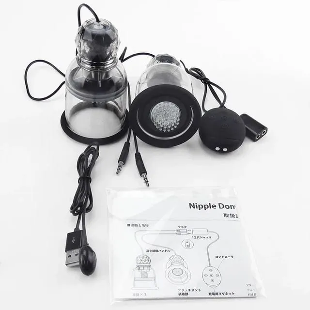 Rotating Nipple Stimulation Breast Enlargement Sucker Licking Vibrator Breast Sucker Chest Massage Vibrator Sex Toys For Women