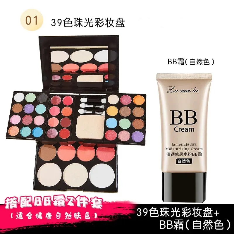 39-Color Makeup Powder Box Makeup Plate Makeup Set Full Set of Powder Eyeshadow Lipstick. — image 8