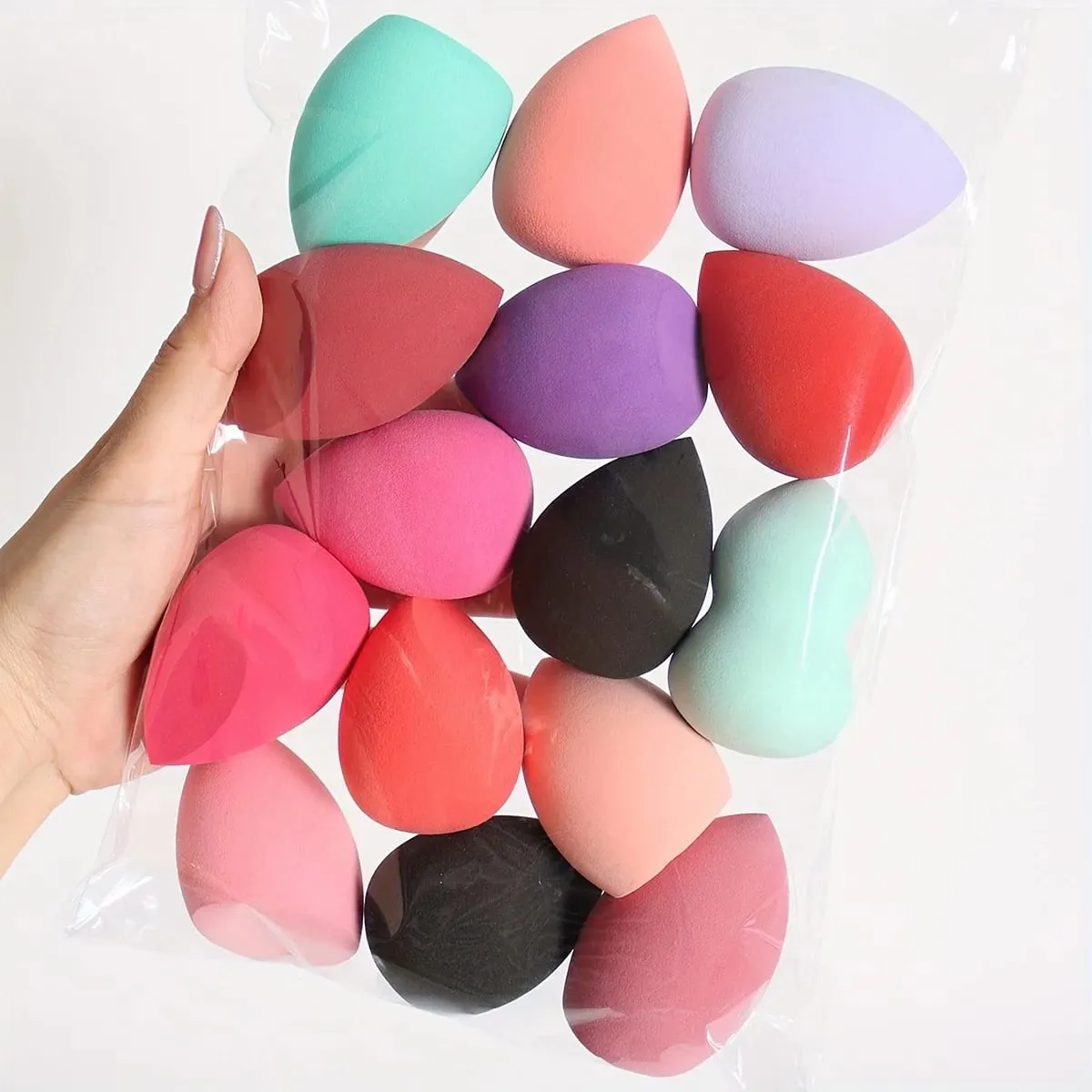 9Pcs Latex-Free Makeup Sponges Set Wet/Dry Blending Sponge for Liquid Cream Powder All Skin Types Random Colors/Shapes — image 6