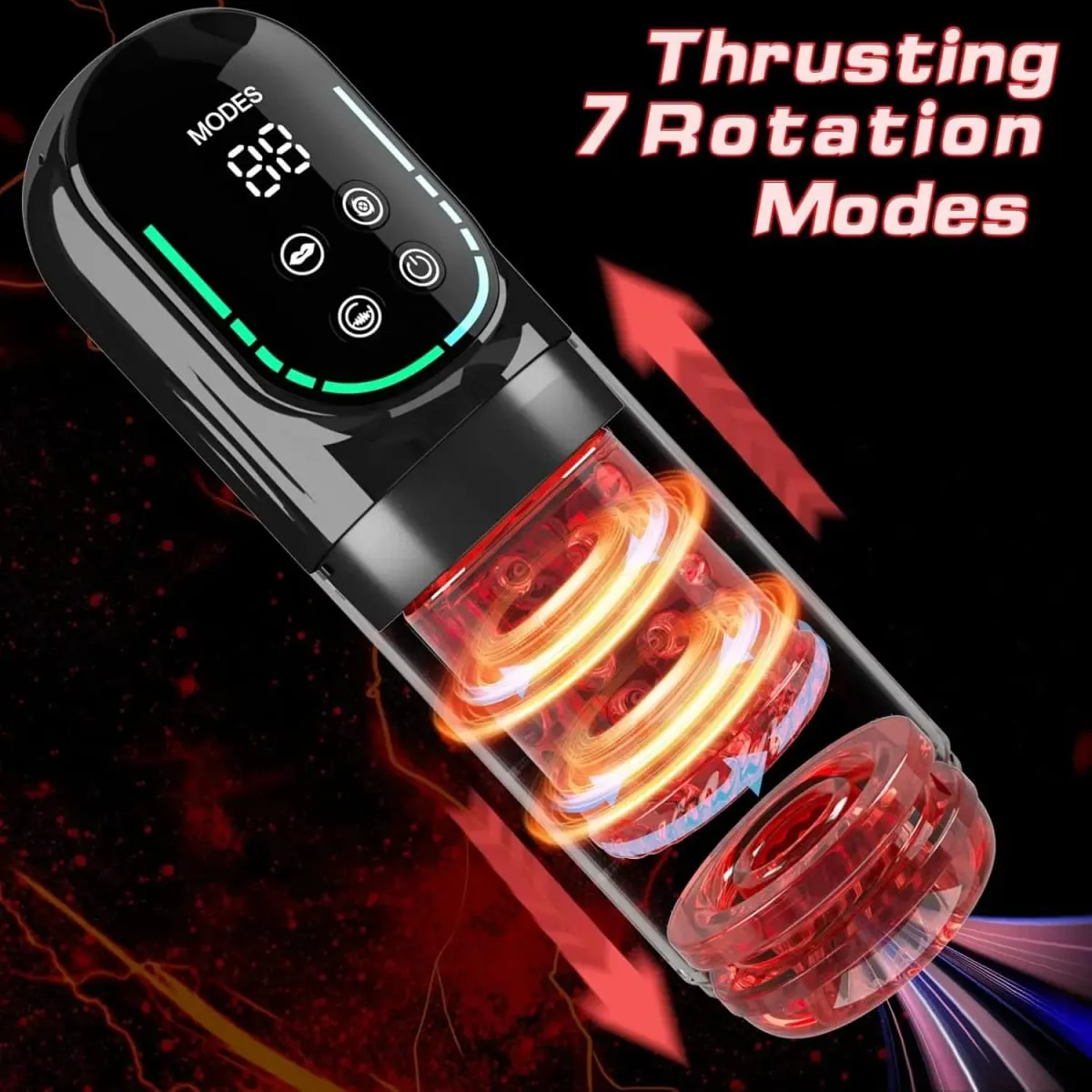 Ứng Dụng Không Dây Điều Khiển Nam Stroker - 8 Chế Độ Miệng Liếm Mô Phỏng Chức Năng Lực Đẩy Mạnh Mẽ USB Sạc Mini Kích Thước Nhỏ Gọn — image 3