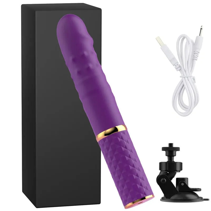 Telescopic Dildo Vibrator Automatic Up Down Massager G-spot Thrusting Retractable Pussy Vibrate Large Size Sex Toys for Women