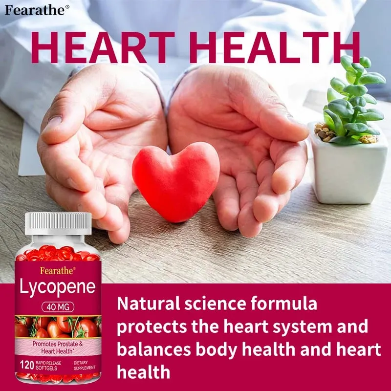 Premium Lycopene 40mg Dietary Supplement for Prostate Antioxidant Heart Skin & Immune Health Non-GMO 30/60/120 Softgels — image 3