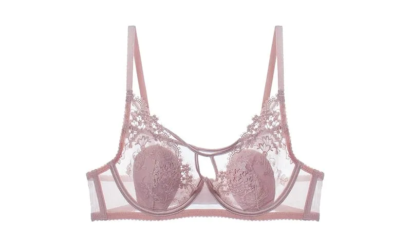 Light Luxury French Lace Underwire Cross Bra Set Bunny Ears Cup Light Luxury Lingerie Sexy Women Flash Sale — image 12