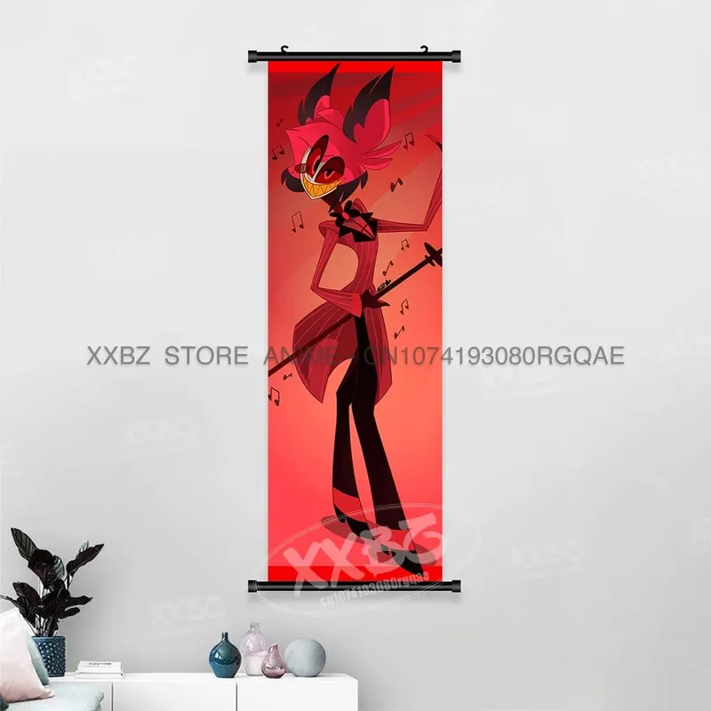 Simple Black Comedy Hazbin Hotel Home Decoration Hanging Painting Cartoon Wall Artwork Scrolls Picture Room Canvas Print Posters — image 32