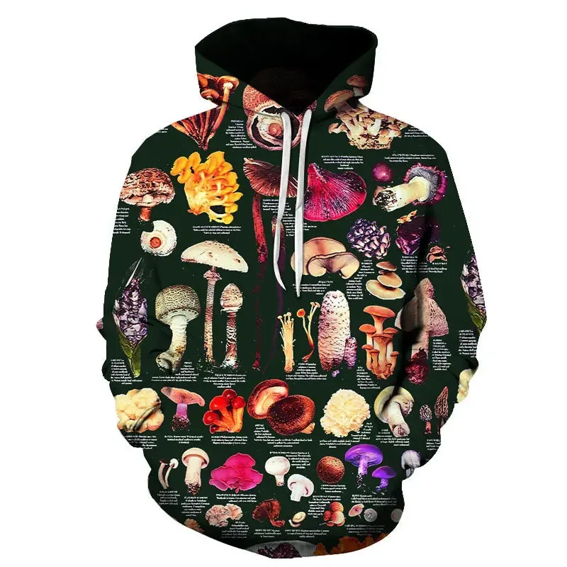 Fashion Colored Mushroom Pattern 3D Printed Hooded Sweatshirt Casual Super Large Hooded Sweatshirt Street Harajuku Men Pullover — image 17