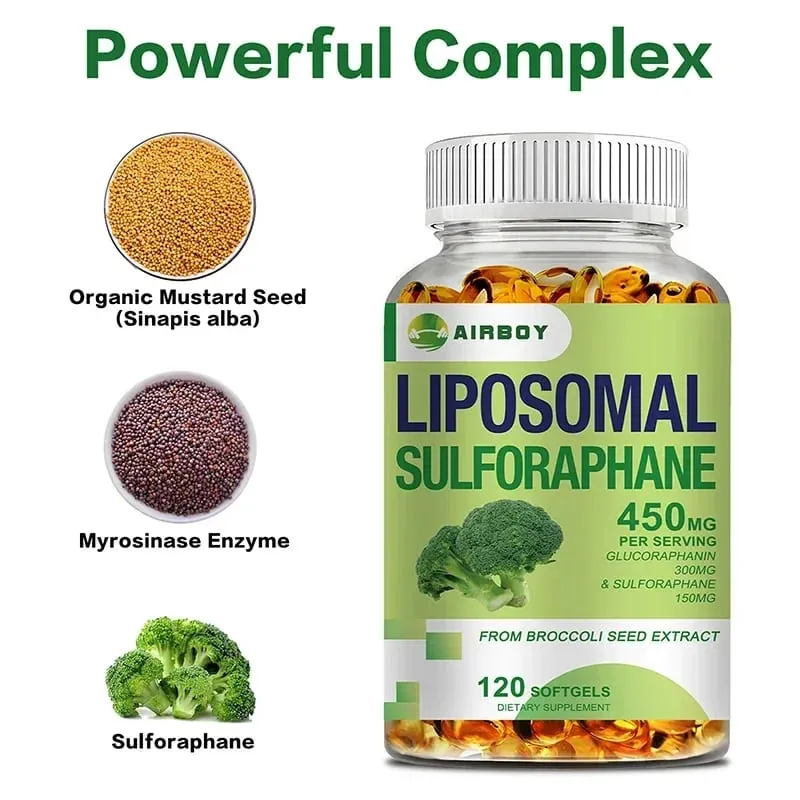 Liposomal Sulforaphane 450mg - Antioxidant Heart Supplement Immunity BoostingSupplement — image 1