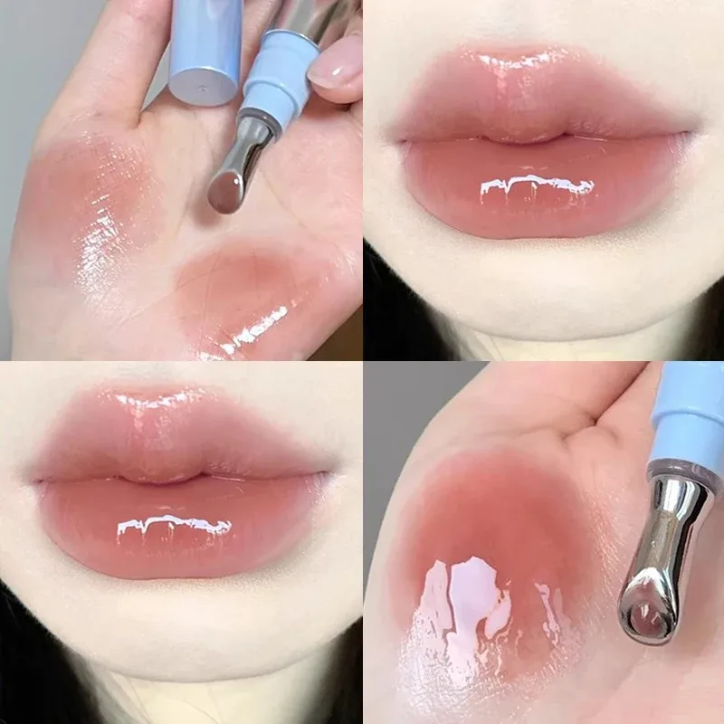 카푸비니 미러 워터 글로스 젤리 립 글로스 지속성 기름기 없는 메탈 아이스 투명 유리 립 색조 모이스춰 라이징 립 에센스 오일 메이크업 — image 8
