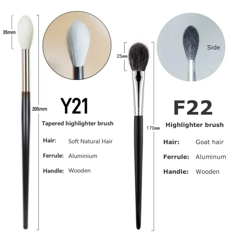 Tapered Highlighter Makeup Brushes Natural Goat Hair High Quality Face Blender Contour Make Up Brush Tools — image 21