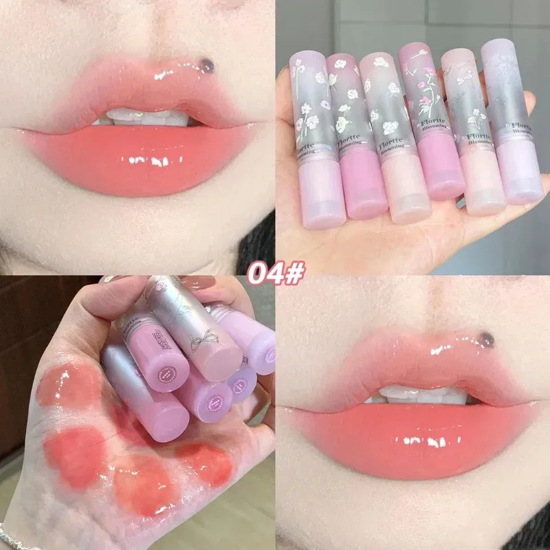 Mirror Glass Solid Lip Gloss Water Light Round Tube Lasting Moisturizing Lipstick Natural Nude Peach Tint Jelly Lip Glaze Makeup — image 8