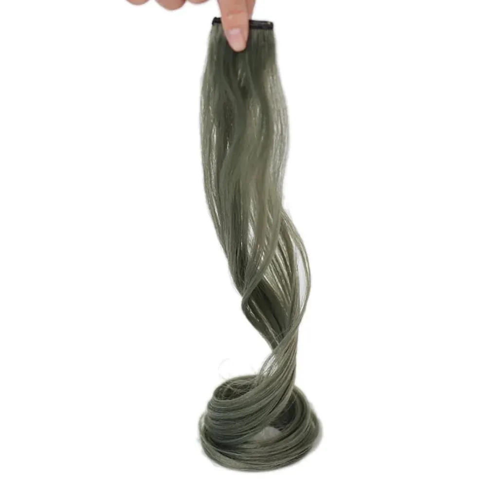 Colored Large Wave Long Curly Wig Ear Hanging Dye Hair Extensions Invisible High Temperature Silk Synthetic Wig Patch — image 24