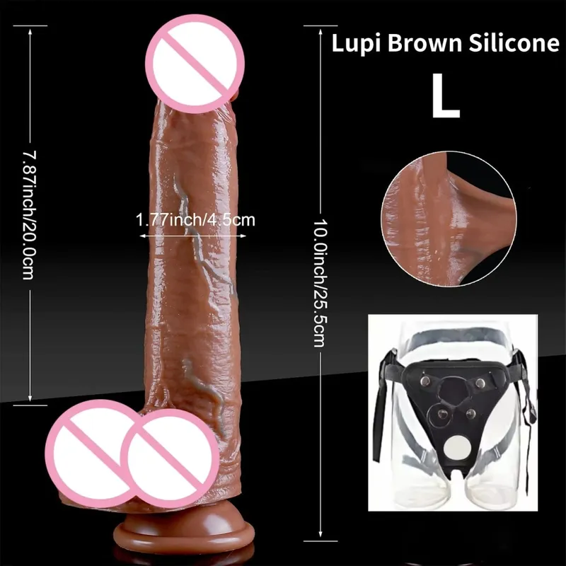 สวมใส่ Strapon อวัยวะเพศชายสำหรับผู้หญิง Super ยาวซิลิโคนขนาดใหญ่ Anal Plug ช่องคลอดผู้ใหญ่ขนาดมาตรฐานสายเพศของเล่นสำหรับ wome18n — image 13