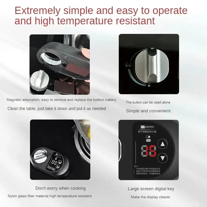 Gas stove automatic shutdown timer kitchen intelligent switch anti dry burning accessories gas natural gas