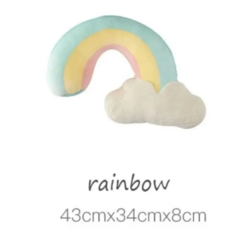 New Arrival Plush Rainbow Cloud Sun Toy Home Decoration Rainbow Cloud Pillow Cute Creative Weather Throw Pillow Kids Toys Gift