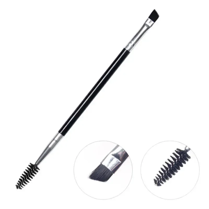 1pc 2 in 1 Double Head Eyebrow brush+Eyelash brush Makeup Tools Cosmetic Brushes Eye lash Make up Brushes brochas maquillaje — image 3