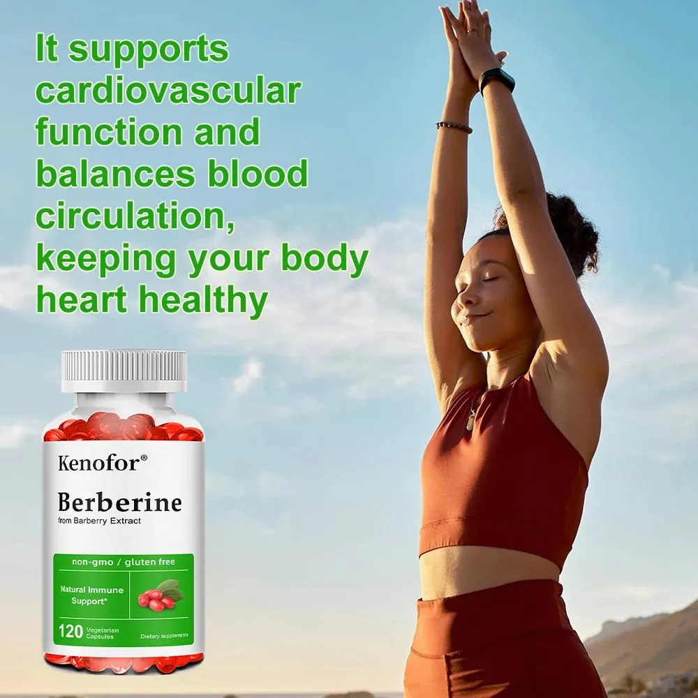 Premium Berberine Supplement Capsules - Supports Immune System Healthy Food Antioxidant NON-GMO — image 5