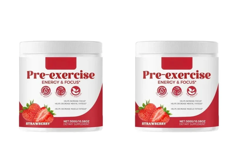 Pre-Workout-Pulver, Energie- und Fokusunterstützung, Unterstützung der Muskelregeneration, Erdbeergeschmack, tägliche Gesundheitspflege, 300 g — image 7