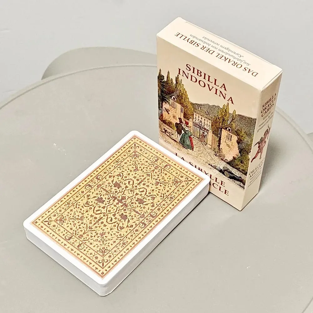 Sibilla Indovina Oracle Cards 10,5 * 6 cm Mazzo di divinazione vintage da 52 carte - Stile vittoriano multilingue — image 2