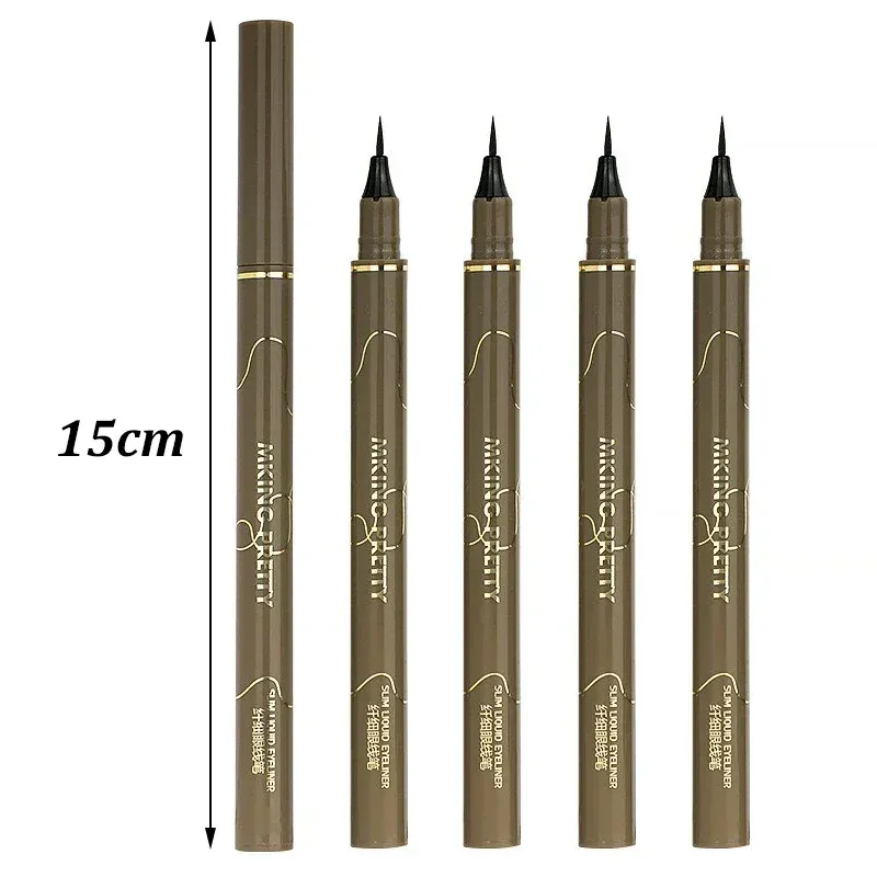 Black Brown Waterproof Quick-drying Liquid Eyeliner Ultra-fine Matte Long-lasting Silkworm Eye Liner Pencil Eye Makeup Gifts — image 3