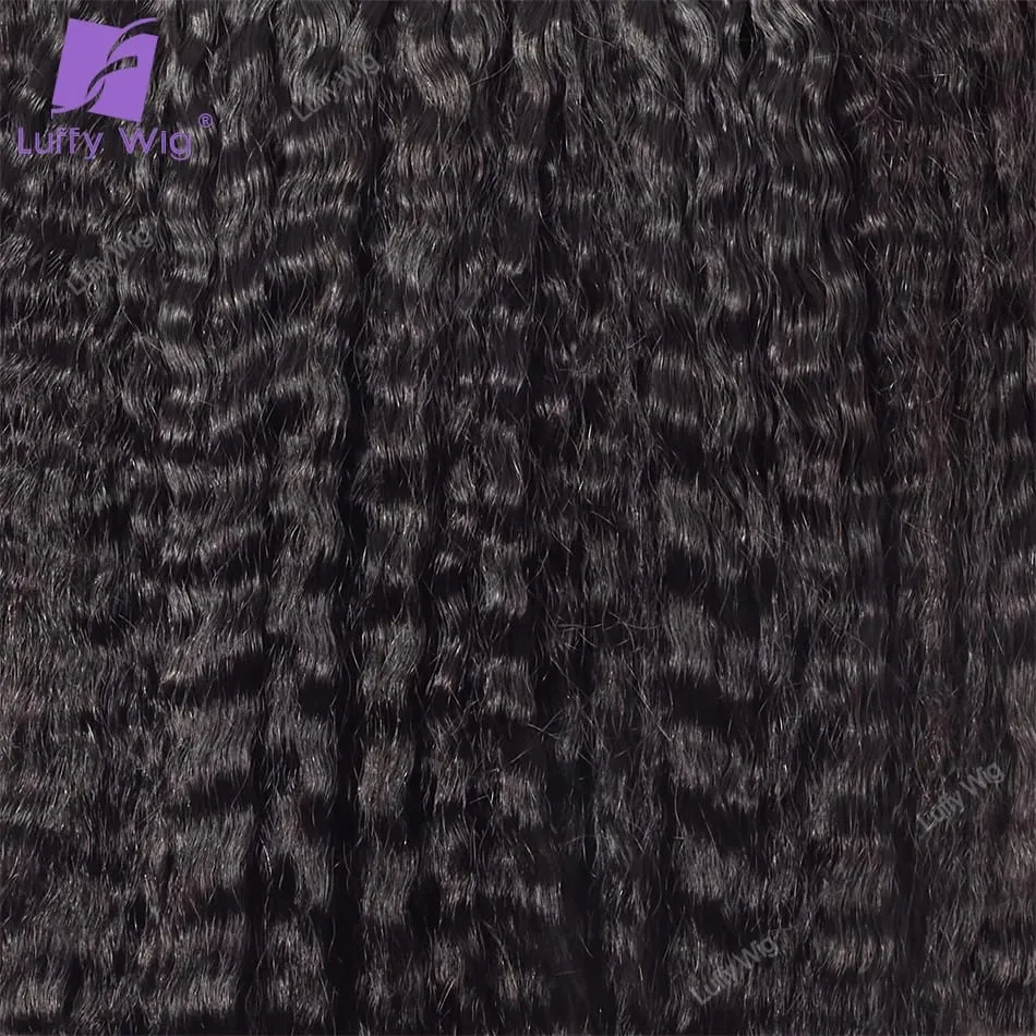 PU Clip in Extensions Human Hair Kinky Straight Hair Bundles Seamless Skin Weft Coarse Yaki Clip-on Hair Pieces 100G Luffy — image 4