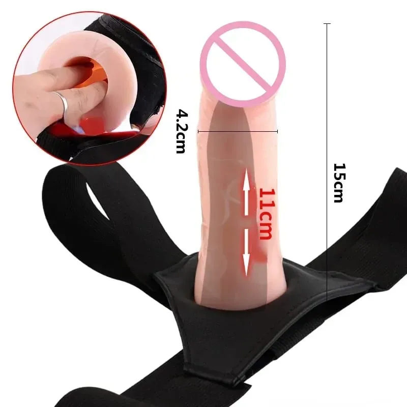 Men Strap On Dildo Panties Wearable Hollow Penis Lengthen Sleeve Strapon Dildo Pants Harness Belt for Man Sex Toys For Woman Gay — image 1