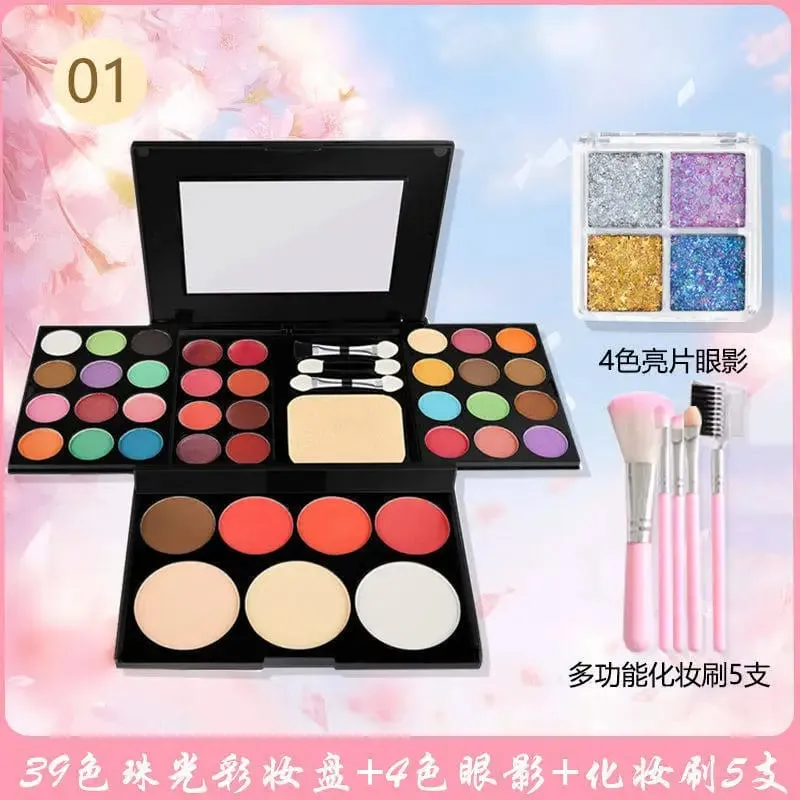 39-Color Makeup Powder Box Makeup Plate Makeup Set Full Set of Powder Eyeshadow Lipstick. — image 9