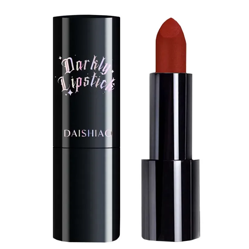 Rossetto Halloween Dark Night Rossetto opaco nero viola scuro impermeabile e di lunga durata Cosmetici per labbra — image 6