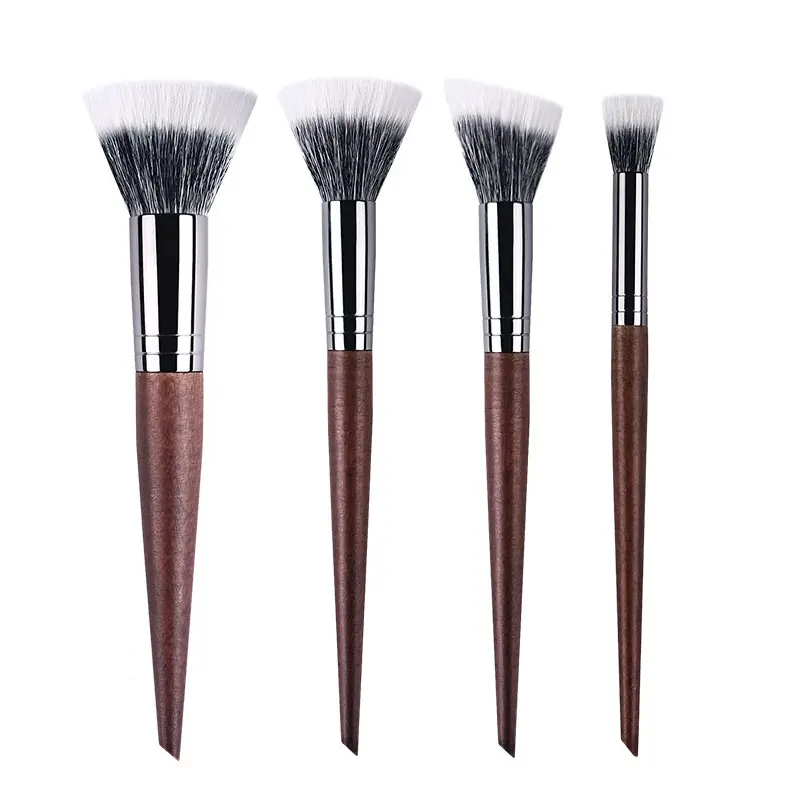 Professional Makeup Brushes Powder contour Setting Multi-Functional Make up Brush Stippling Blush soft Natural wood goat hair — image 1