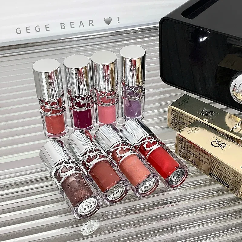 Gege Bear Glittering Mirror Lip Glaze Watery Shimmering Light Lip Gloss Makeup 8 Colors Hydrating Moisturizing Long Lasting — image 6