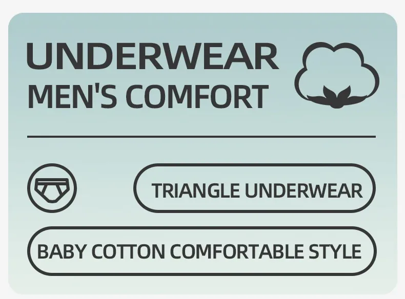 Men's briefs underwear cotton men's baby cotton pants head summer thin trend boys sports antibacterial shorts