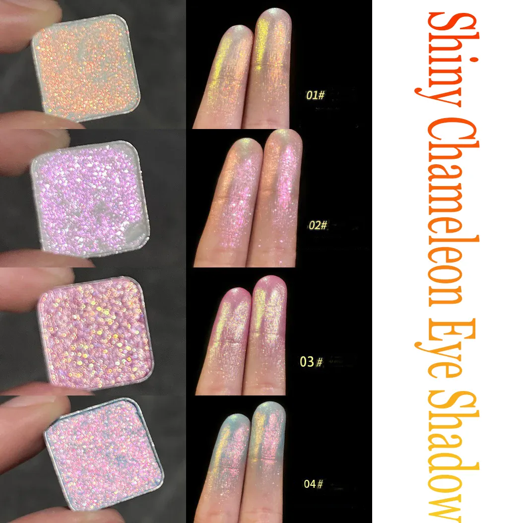 Multichrome Metallic Changing Eye Shadow Cards Waterproof Chameleon Blue Ultra-Shiny Holographic Glitter Eye Makeup Highlighter — image 6