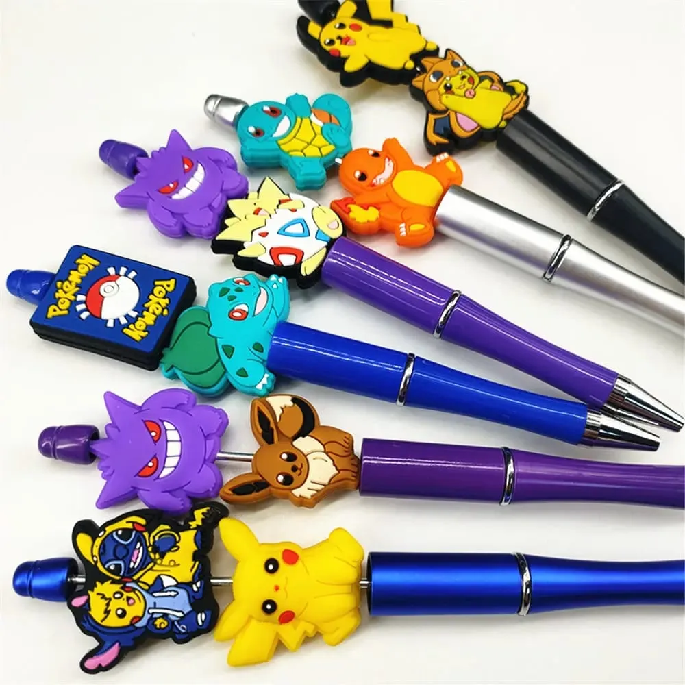 5pcs Pokemon Silicone Focal Beads for DIY Bead Pen Pacifier Chain Clips Beads Children Toys DIY Gift