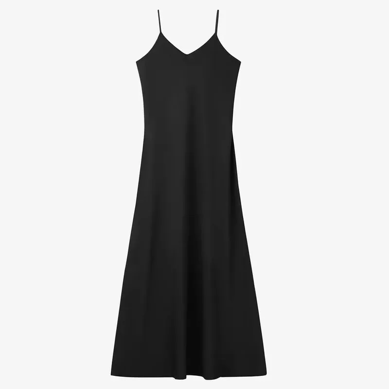 Pakaian wanita AS 2024 high Stretch ribbing tertutup muat bahagian atas + Set padanan gaun Satin Matte Maxi (penghantaran dalam masa 1 hari)