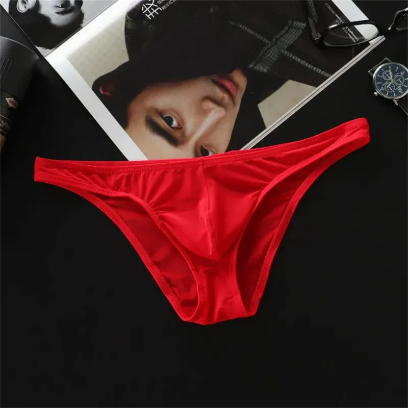 Neue 2026 Männer Eis Seide U Konvexen Samll Briefs Unterwäsche Niedrige Taille Ultra Dünne Transparente Bikini Slip Höschen Plus Größe m-XXL — image 10