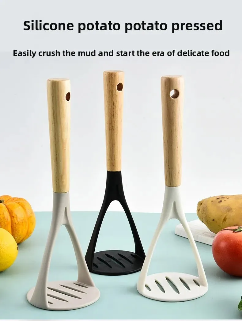 Cross-border kitchen tools Silicone potato press purer Garlic press Potato purer Resistant to high temperatures — image 6