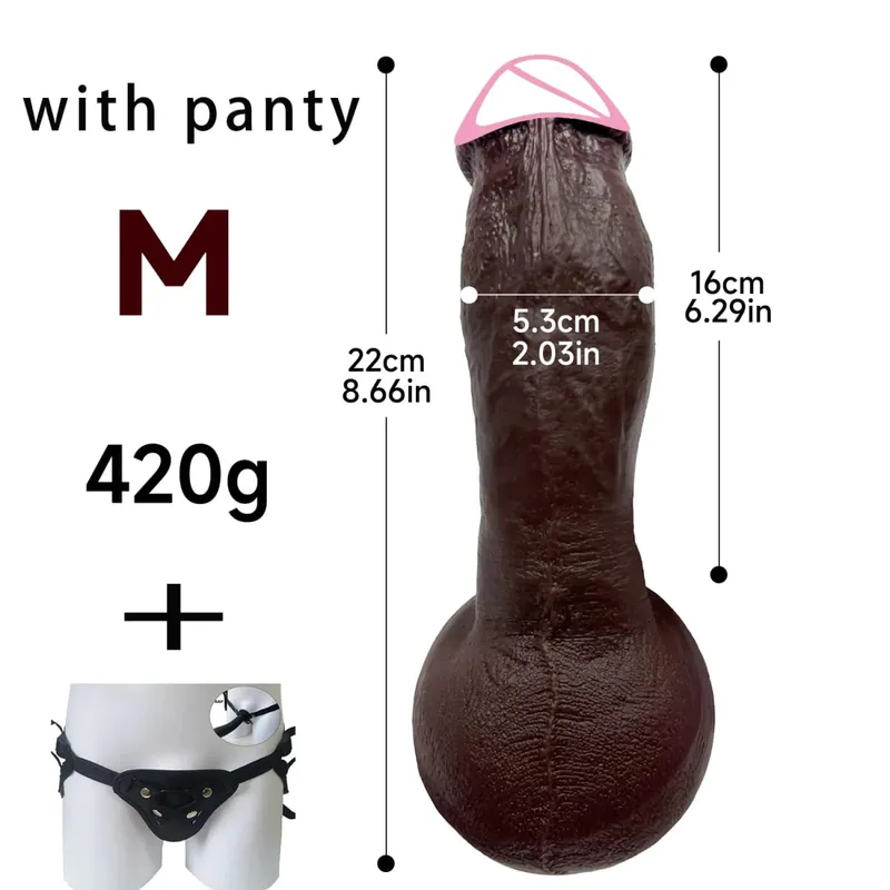 3 Sizes Soft Skin Feel Realistic Thick Dildo Adult Masturbation Silicone Dick Big Penis Anal Plug 18+ Sex Toy for Men Women Gay