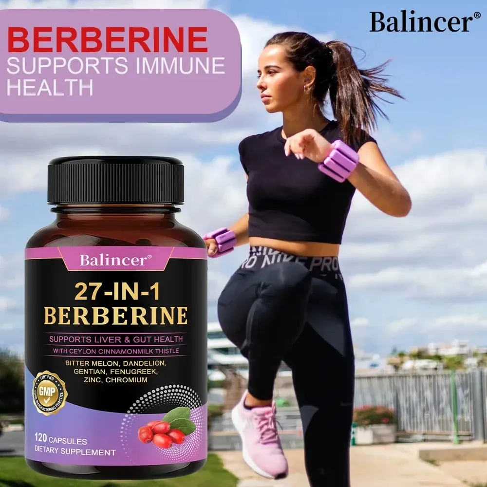 Berberine Capsules - with Ceylon Cinnamon - Blood Sugar Balance Cardiovascular Health Aid Digestion Promote Metabolism — image 3