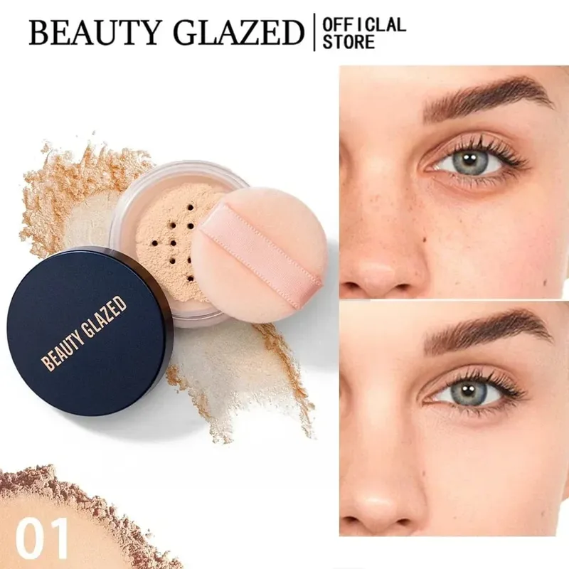 Face Makeup Set Primer+Loose Powder Oil-Control Waterproof Long Lasting Invisible Pore Smooth Setting Powder