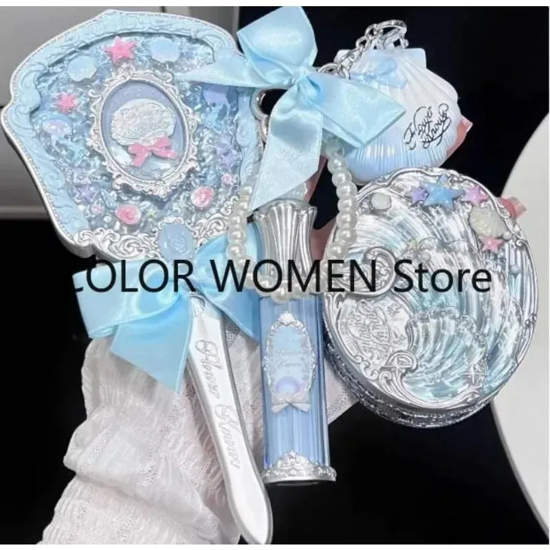 Flower Knows Shell Pearl Collection Mirror powder lipstick gloss highlighter Cosmetic Makeup Sets
